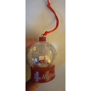 Tim Hortons Christmas Ornament Snow Globe 2015 Canadian Coffee‎ & Donuts Yummy!
